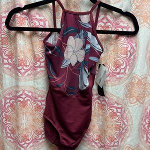 So Danca Halter Leotard with Floral Print